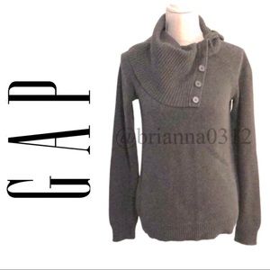 GAP Gray Funnel Neck Sweater